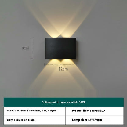 Outdoor Wall Lamp Waterproof Solar Intelligent Remote Control
