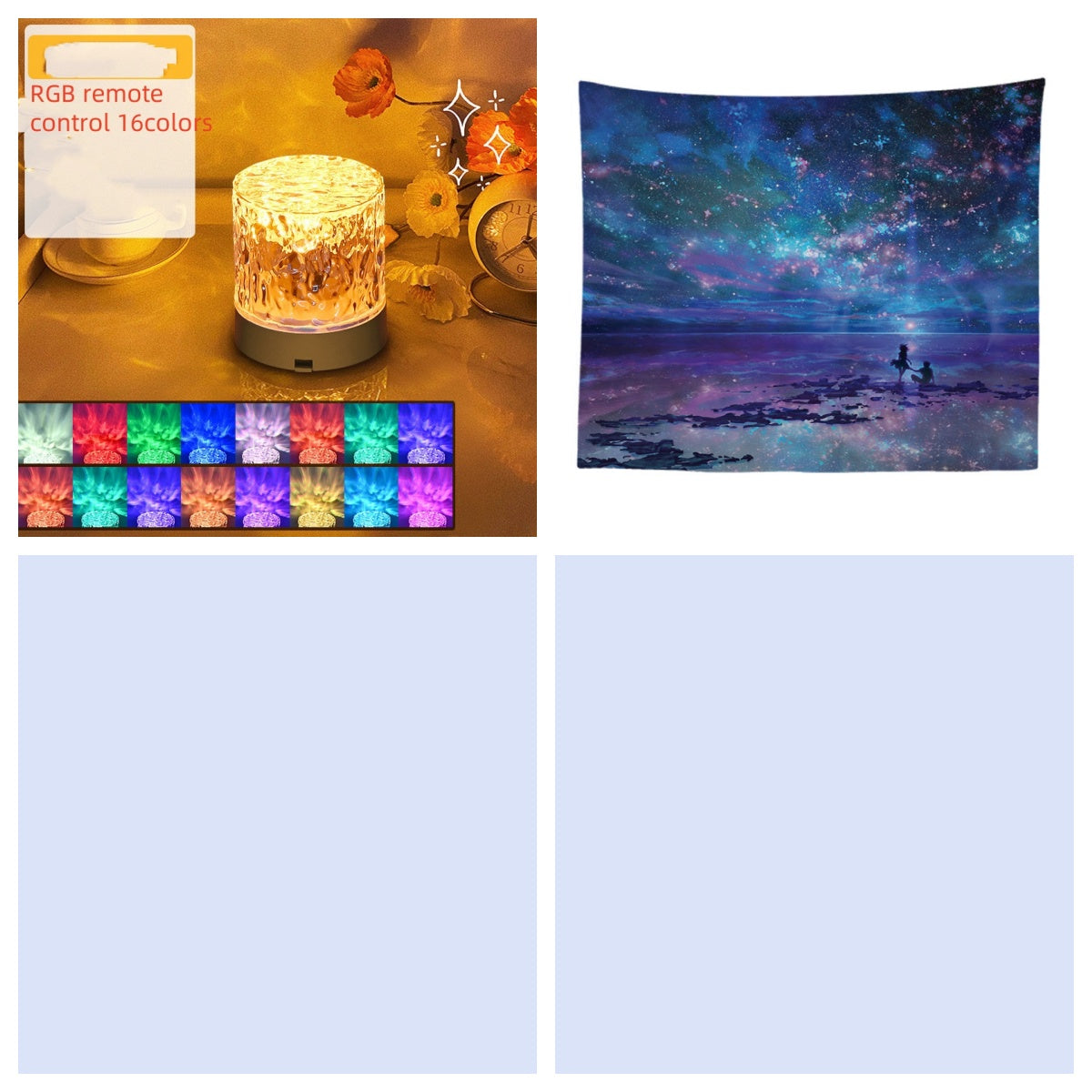 Crystal Lamp Water Ripple Projector Night Light Decoration Home Houses Bedroom