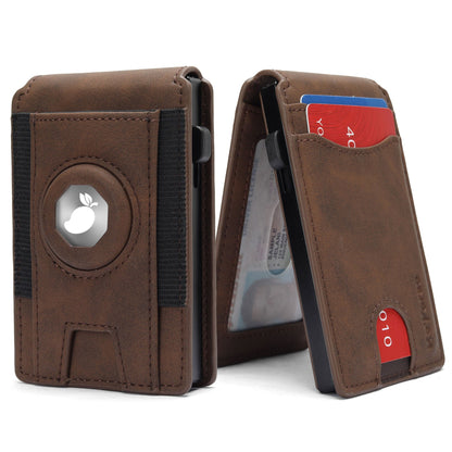 Flip-style Multi-card-slot Genuine Leather Mens Wallet