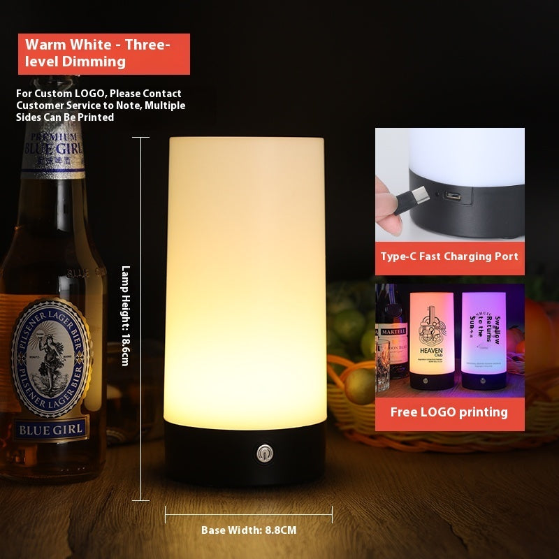 Led Rechargeable Bar Table Lamp Quiet Bar Service Script Light
