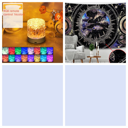 Crystal Lamp Water Ripple Projector Night Light Decoration Home Houses Bedroom