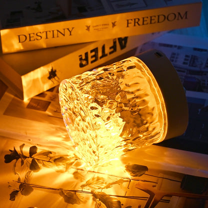 Crystal Lamp Water Ripple Projector Night Light Decoration Home Houses Bedroom