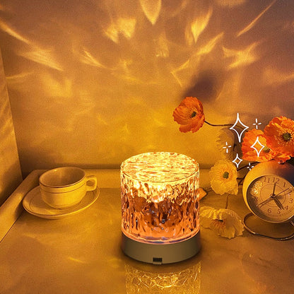 Crystal Lamp Water Ripple Projector Night Light Decoration Home Houses Bedroom
